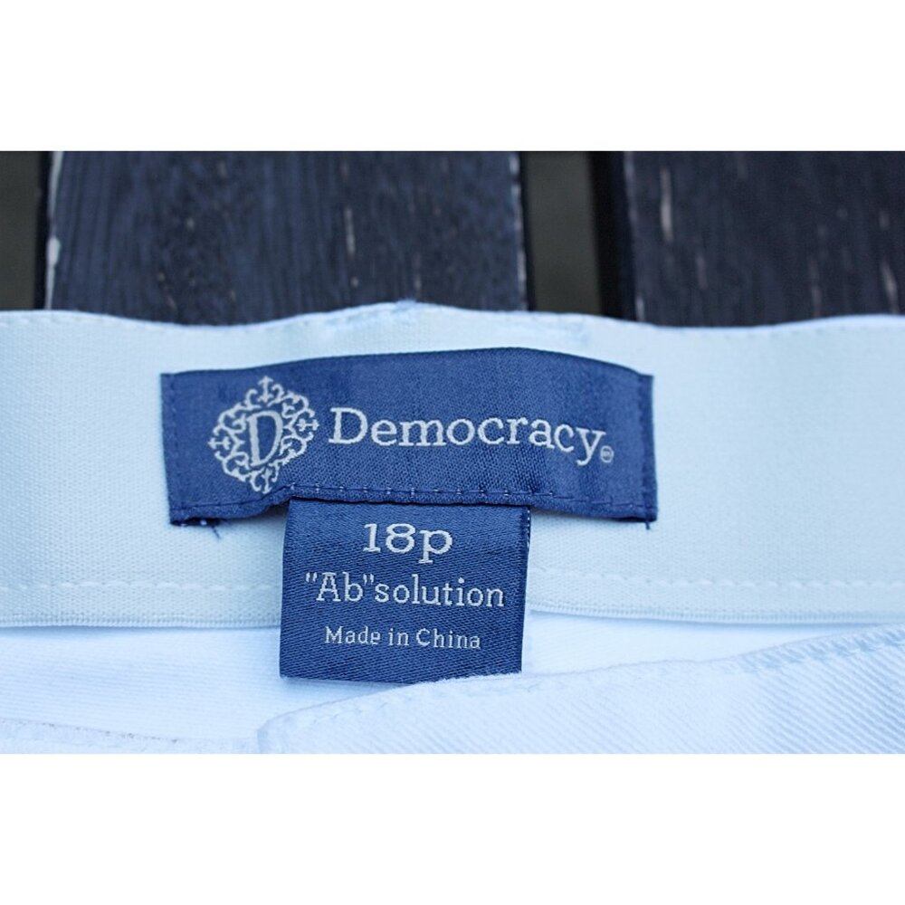 New w/Tags - Democracy Ab-Solution Hi Rise Straight Jeans, Optic White, 18P Plus - Picture 6 of 14